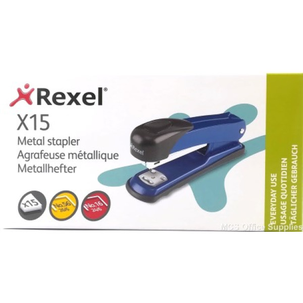 REXEL X15 Half Strip Stapler - Blue REXEL X15 Half Strip Stapler - Blue