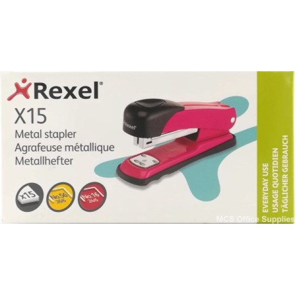 REXEL X15 Half Strip Stapler - Pink REXEL X15 Half Strip Stapler - Pink