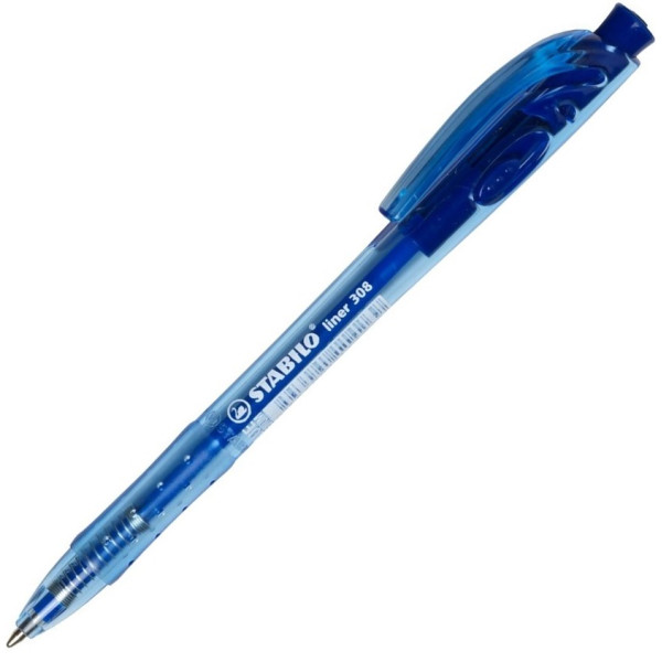 STABILO 308M Liner Retractable Ballpoint Pen Blue