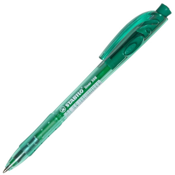 STABILO 308M Liner Retractable Ballpoint Pen Green