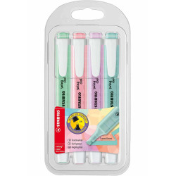 STABILO Swing-Cool Pastel Highlighters - Wallet 4 (Assorted)