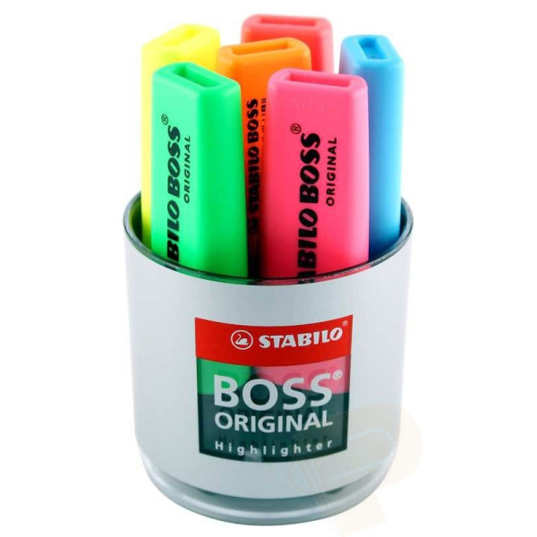 STABILO BOSS Original Highlighter Assorted Tub 6's