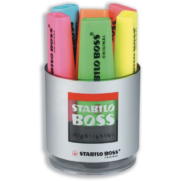 STABILO BOSS Original Highlighter Assorted Tub 6's