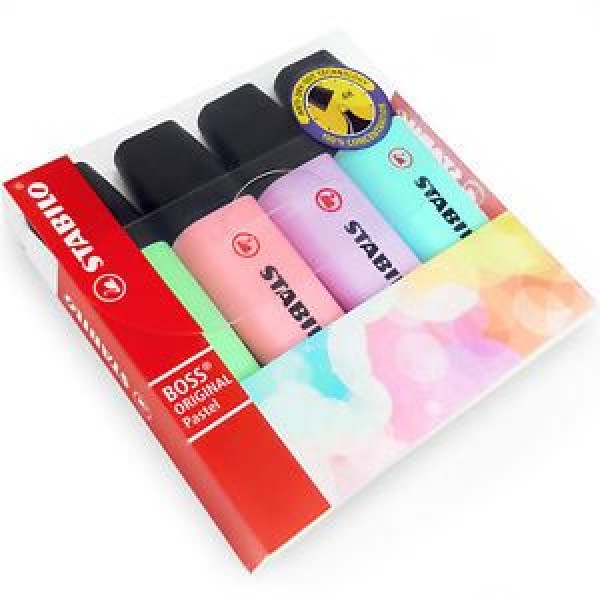 STABILO Boss Pastel Highlighters - Wallet 4