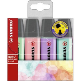 STABILO Boss Pastel Highlighters - Wallet 4