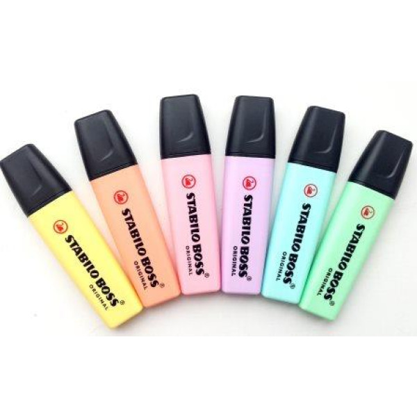 STABILO Boss Pastel Highlighters - Wallet 6