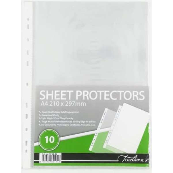 TREELINE A4 Filing Pockets 40 Micron - 10 Pack TREELINE A4 Filing Pockets 40 Micron - 10 Pack