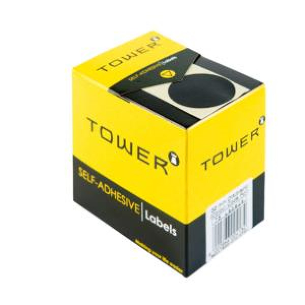 Tower Colour Code Labels Round 32mm Diameter Black