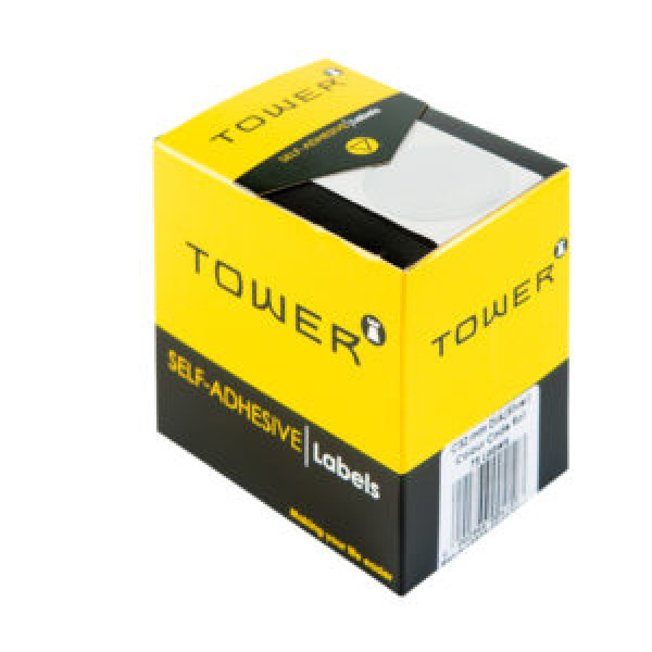 Tower Colour Code Labels Round 32mm Diameter Silver Tower Colour Code Labels Round 32mm Diameter Silver