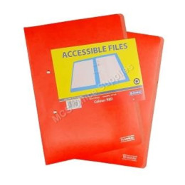 DONAU Accessible File 360gsm Board - Red (Pack 2)