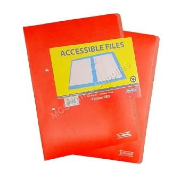 DONAU Accessible File 360gsm Board - Red (Pack 2) DONAU Accessible File 360gsm Board - Red (Pack 2)