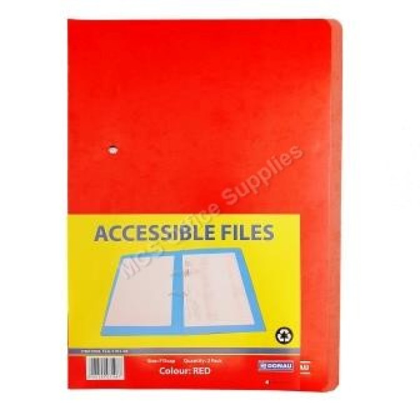 DONAU Accessible File 360gsm Board - Red (Pack 2) DONAU Accessible File 360gsm Board - Red (Pack 2)