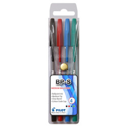 PILOT BPS Ballpoint MEDIUM - Wallet 4 - Pack of 4 Pens PILOT BPS Ballpoint MEDIUM - Wallet 4 - Pack of 4 Pens