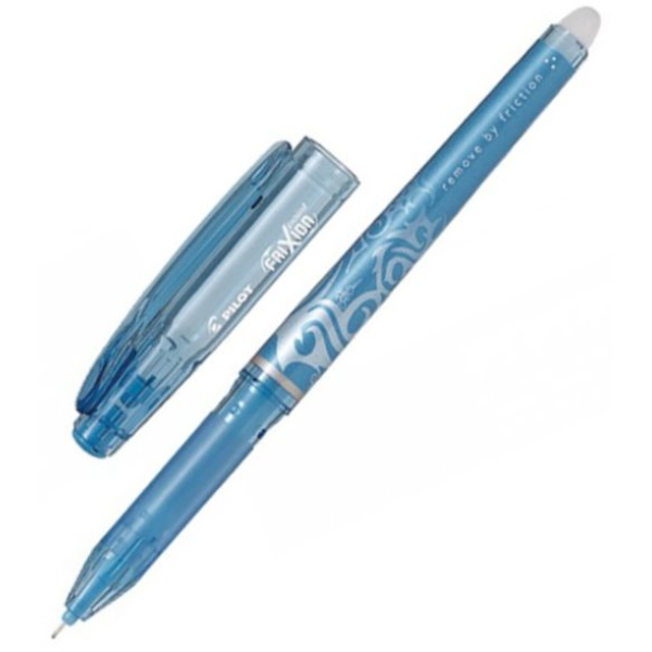PILOT FriXion 0.5mm Needle Point Erasable Pen Light Blue