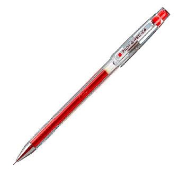 PILOT G-Tec C4 Extra Fine Needle Tip Gel Pen 0.4mm - Red PILOT G-Tec C4 Extra Fine Needle Tip Gel Pen 0.4mm - Red