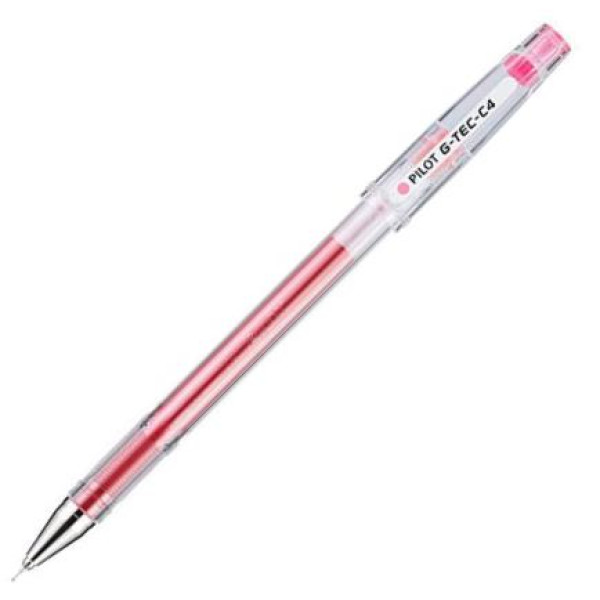 PILOT G-Tec C4 Extra Fine Needle Tip Gel Pen 0.4mm - Pink PILOT G-Tec C4 Extra Fine Needle Tip Gel Pen 0.4mm - Pink