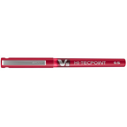 PILOT V5 Hi-Tecpoint Liquid Ink Rollerball FINE Tip - Red