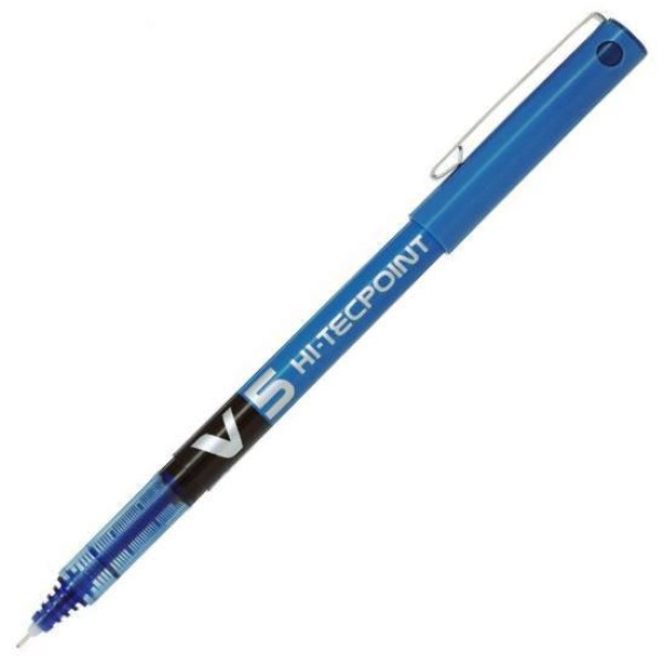 PILOT V5 Hi-Tecpoint Liquid Ink Rollerball FINE Tip - Blue