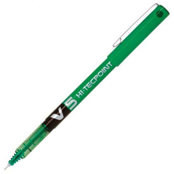 PILOT V5 Hi-Tecpoint Liquid Ink Rollerball FINE Tip - Green