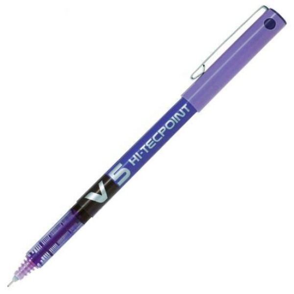 PILOT V5 Hi-Tecpoint Liquid Ink Rollerball FINE Tip - Violet PILOT V5 Hi-Tecpoint Liquid Ink Rollerball FINE Tip - Violet
