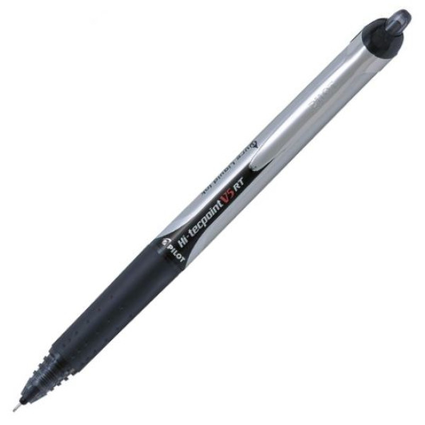 PILOT V5 Hi-Tecpoint Retractable FINE Rollerball Pen - Black PILOT V5 Hi-Tecpoint Retractable FINE Rollerball Pen - Black