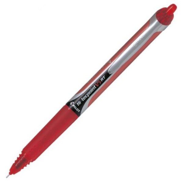 PILOT V5 Hi-Tecpoint Retractable FINE Rollerball Pen - Red PILOT V5 Hi-Tecpoint Retractable FINE Rollerball Pen - Red