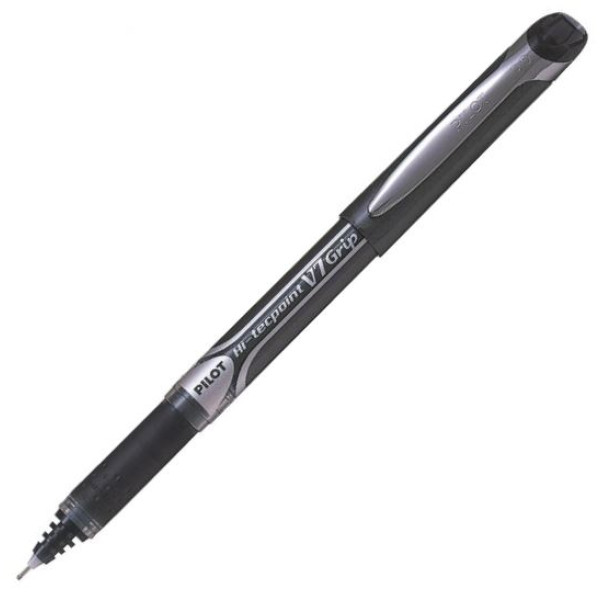 PILOT Hi-Tecpoint V7 Grip Rollerball MEDIUM Tip - Black
