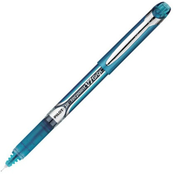 PILOT Hi-Tecpoint V7 Grip Rollerball MEDIUM Tip - Light Blue