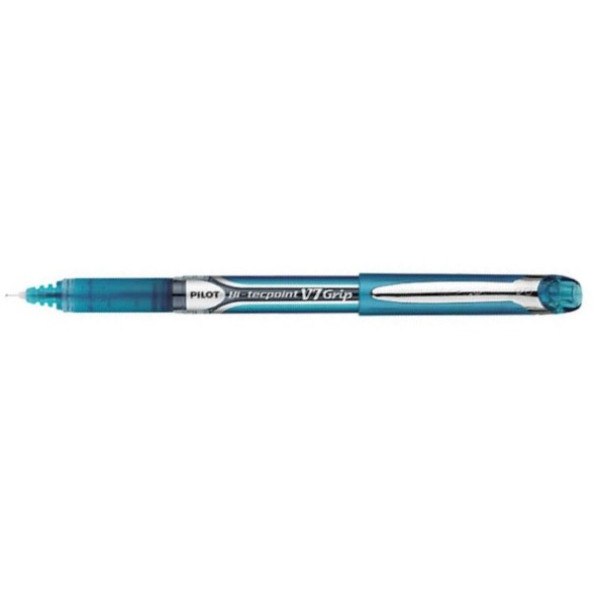PILOT Hi-Tecpoint V7 Grip Rollerball MEDIUM Tip - Light Blue