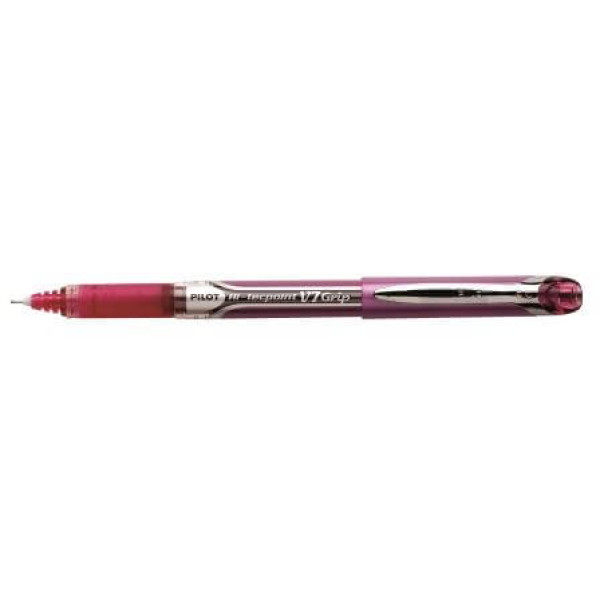 PILOT Hi-Tecpoint V7 Grip Rollerball MEDIUM Tip - Pink