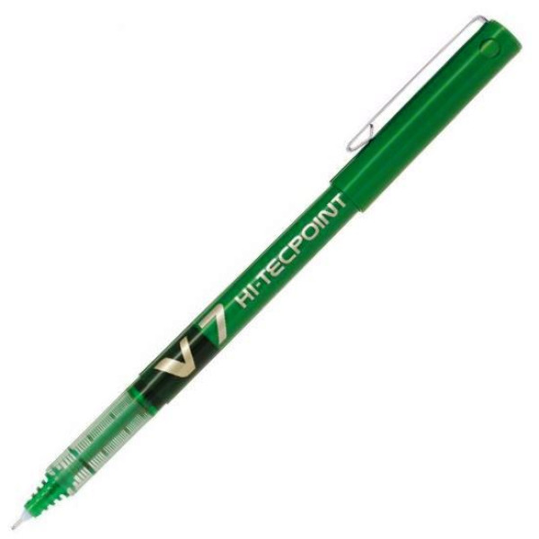 PILOT V7 Hi-Tecpoint Liquid Ink Rollerball MEDIUM Tip - Green