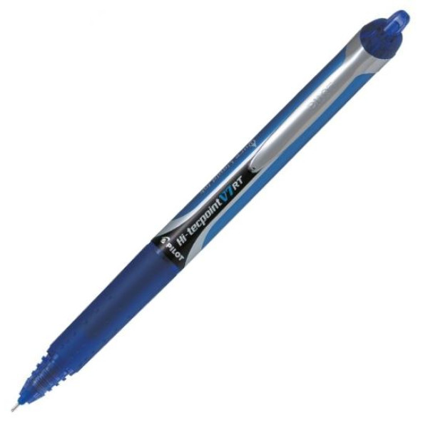 PILOT V7 Hi-Tecpoint Retractable MEDIUM Rollerball Pen - Blue