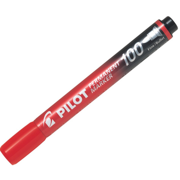 Pilot Permanent Marker 100 Bullet Tip - Red