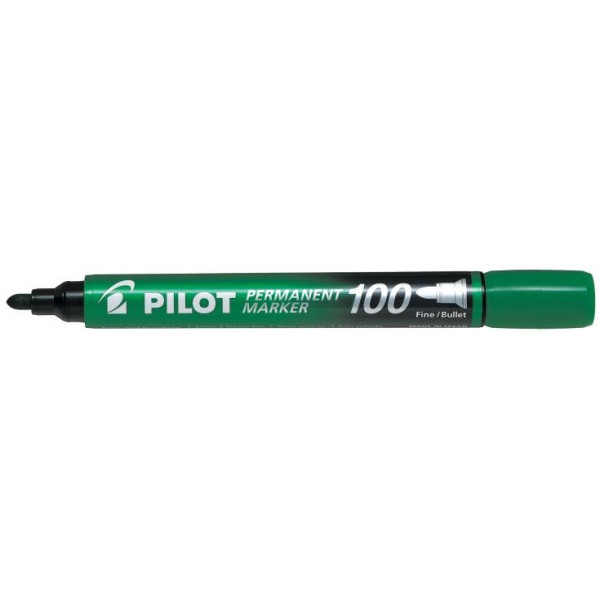 Pilot Permanent Marker 100 Bullet Tip - Green