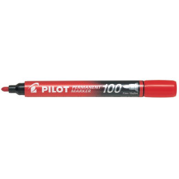 Pilot Permanent Marker 100 Bullet Tip - Red