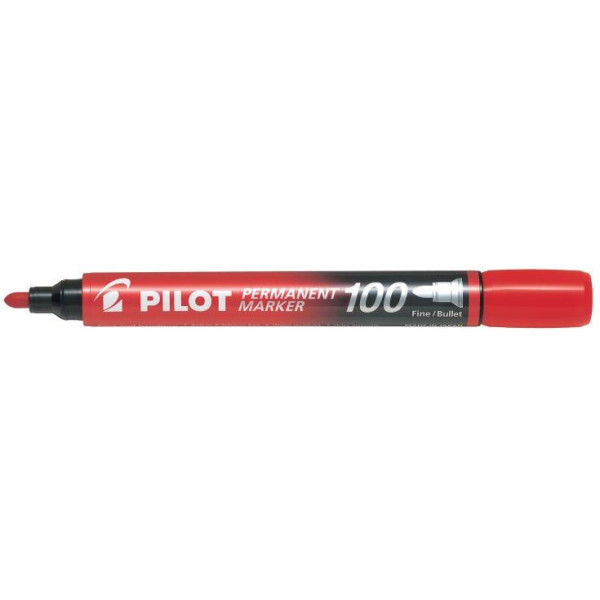 Pilot Permanent Marker 100 Bullet Tip - Red