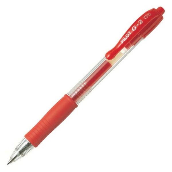 PILOT G2 Retractable Gel Ink Pen Extra Fine 0.5mm Red