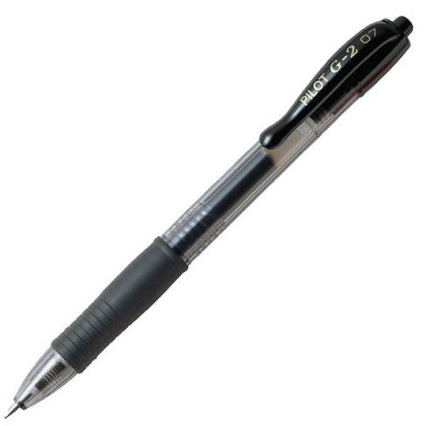 PILOT G2 Retractable Gel Ink Pen Fine 0.7mm Black