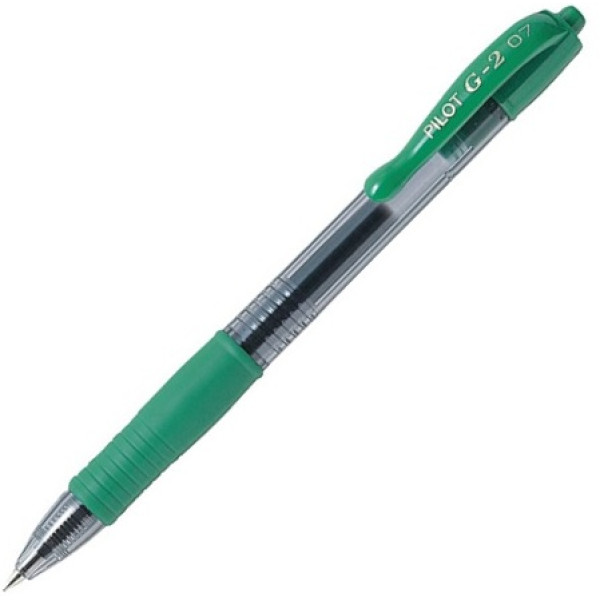 PILOT G2 Retractable Gel Ink Pen Fine 0.7mm Green