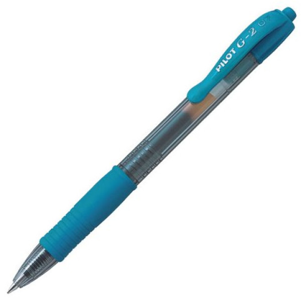 PILOT G2 Retractable Gel Ink Pen Fine 0.7mm Light Blue