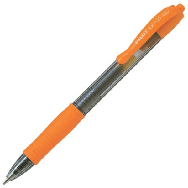 PILOT G2 Retractable Gel Ink Pen Fine 0.7mm Orange PILOT G2 Retractable Gel Ink Pen Fine 0.7mm Orange
