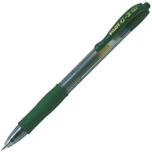 PILOT G2 Retractable Gel Ink Pen Fine 0.7mm Hunters Green