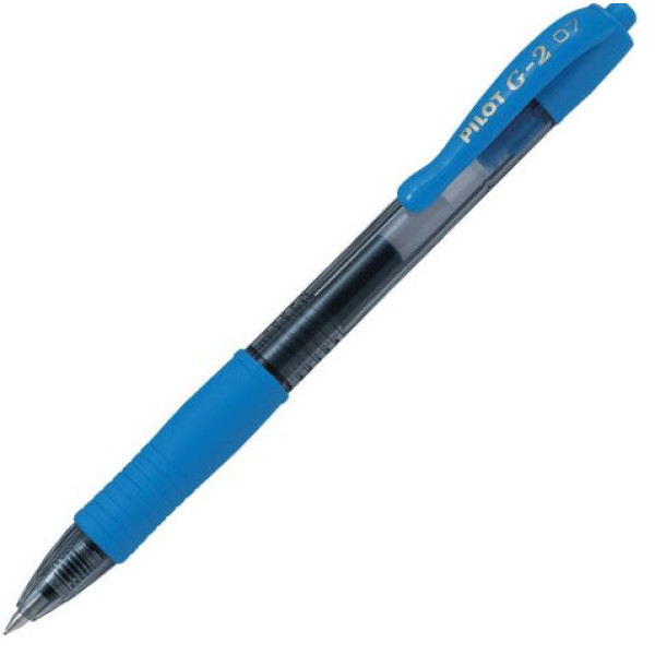 PILOT G2 Retractable Gel Ink Pen Fine 0.7mm Sky Blue PILOT G2 Retractable Gel Ink Pen Fine 0.7mm Sky Blue
