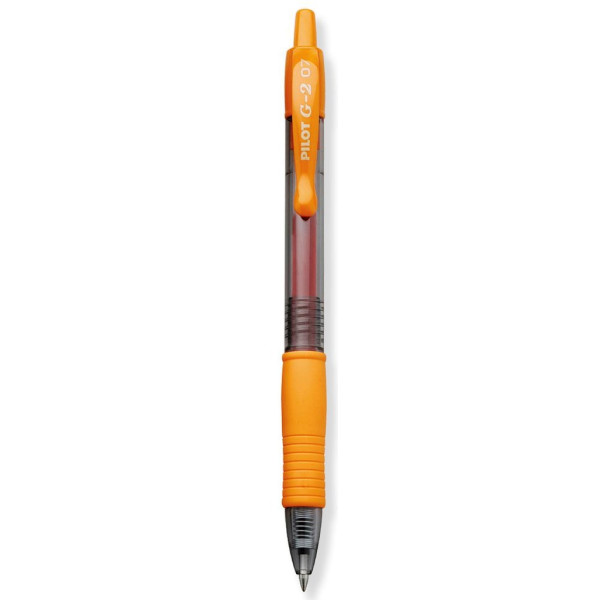PILOT G2 Retractable Gel Ink Pen Fine 0.7mm Orange PILOT G2 Retractable Gel Ink Pen Fine 0.7mm Orange