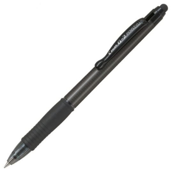 PILOT G2 Stylus Retractable Gel Rollerball Pen GREY Barrel - Black ink PILOT G2 Stylus Retractable Gel Rollerball Pen GREY Barrel - Black ink