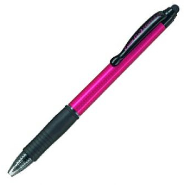 PILOT G2 Stylus Retractable Gel Rollerball Pen Red Barrel - Black ink