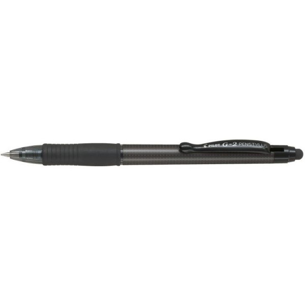 PILOT G2 Stylus Retractable Gel Rollerball Pen GREY Barrel - Black ink PILOT G2 Stylus Retractable Gel Rollerball Pen GREY Barrel - Black ink