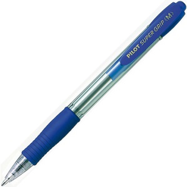 Pilot Super Grip Ballpoint Pen Medium Blue