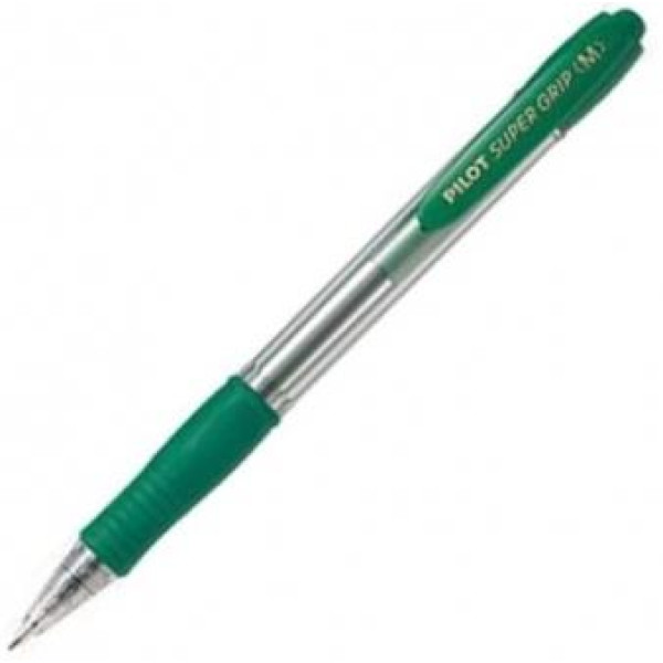 Pilot Super Grip Ballpoint Pen Medium Green