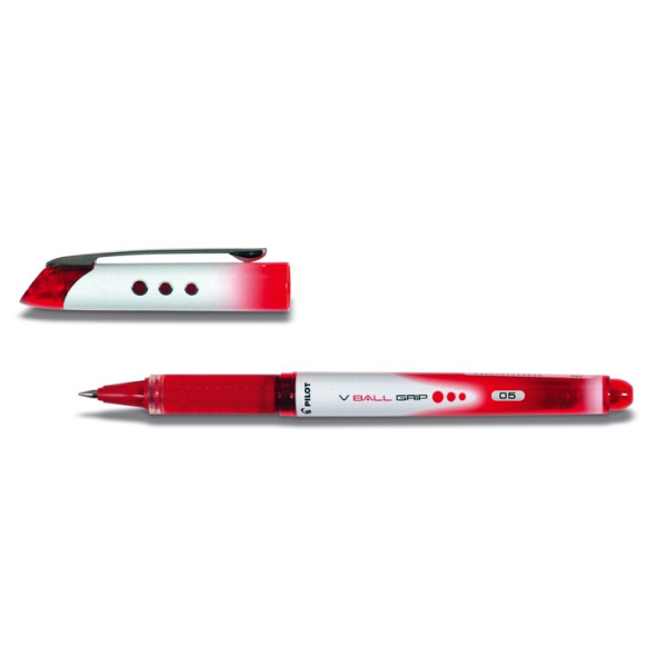 PILOT V-Ball Grip 0.5mm Rollerball FINE Pen - Red